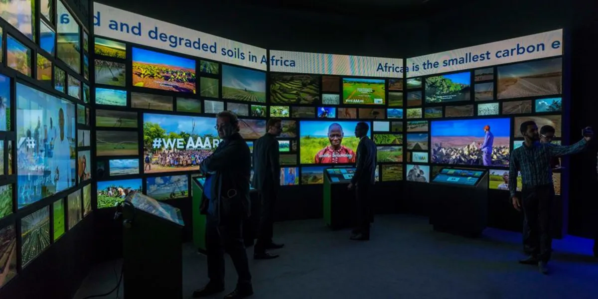 The AAA (Adaptation of African Agriculture) booth at Cop 22