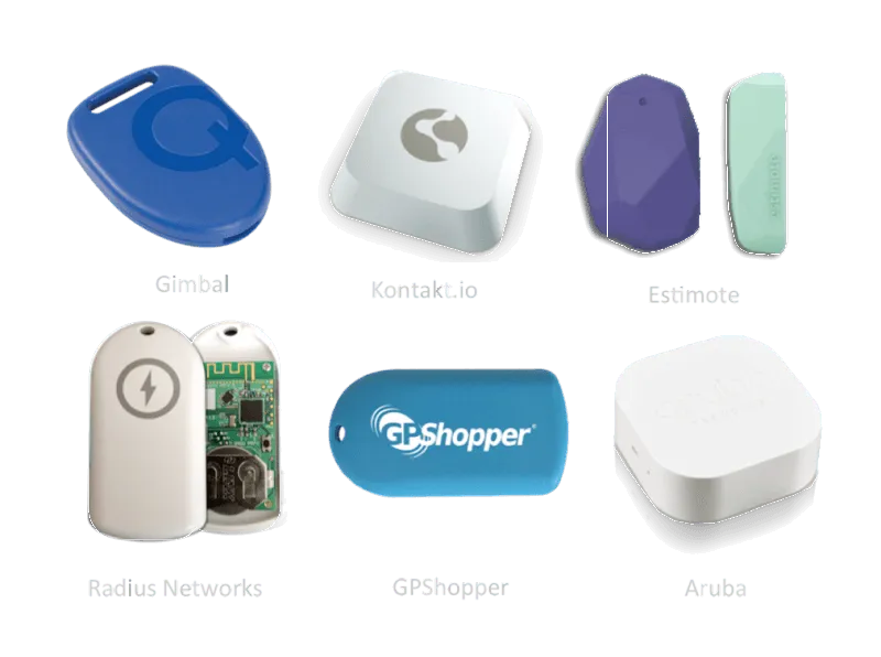 Different models of Beacon devices available on the market