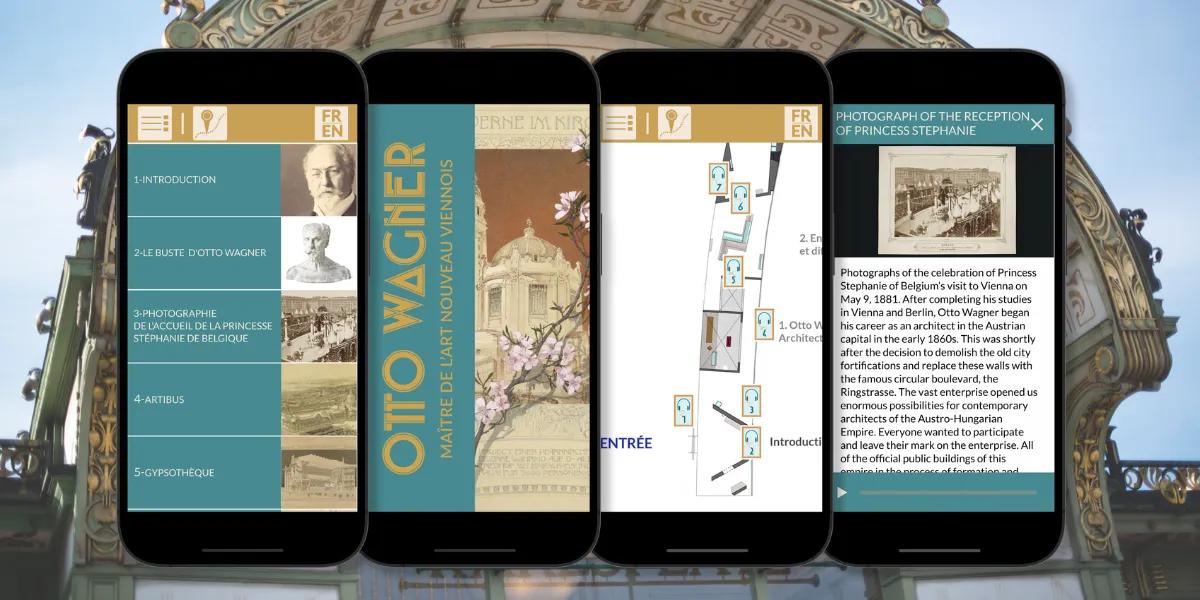 Audio guide application Otto Wagner, Cité de l'Architecture et du Patrimoine, 2019