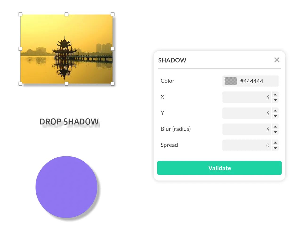 Add drop shadow in PandaSuite