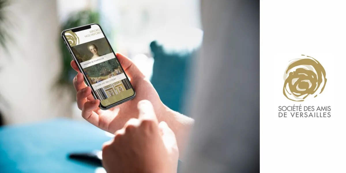 Presentation of the Great Book of Patronage mobile app by la Société des Amis de Versailles