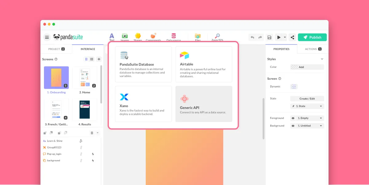 A more clear and intuitive interface
