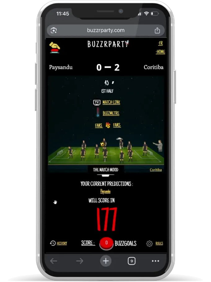 Buzzr Party Interface