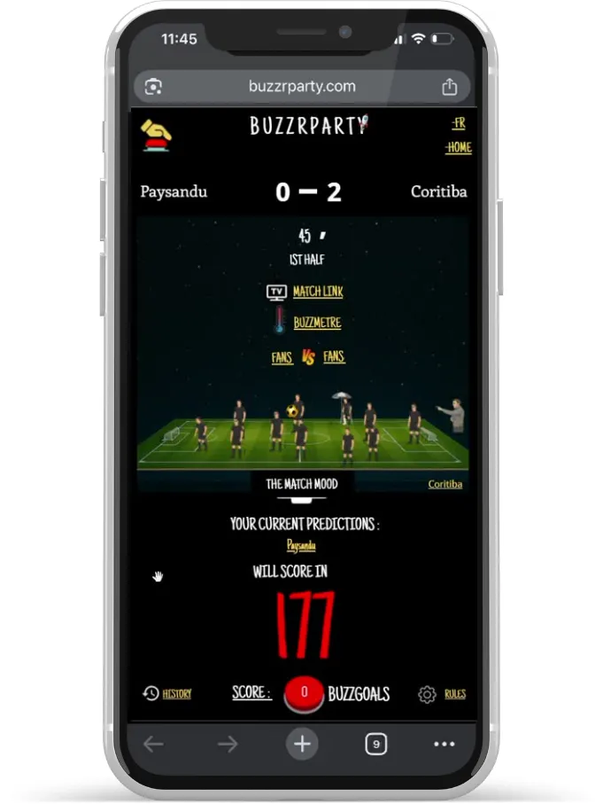 Buzzr Party Interface