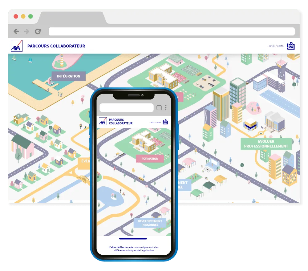 Illustration of the web app