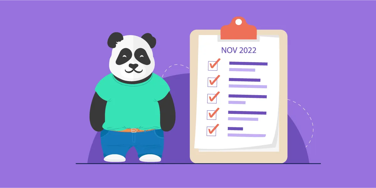 Découvrez les nouveautés du mois de novembre chez PandaSuite.