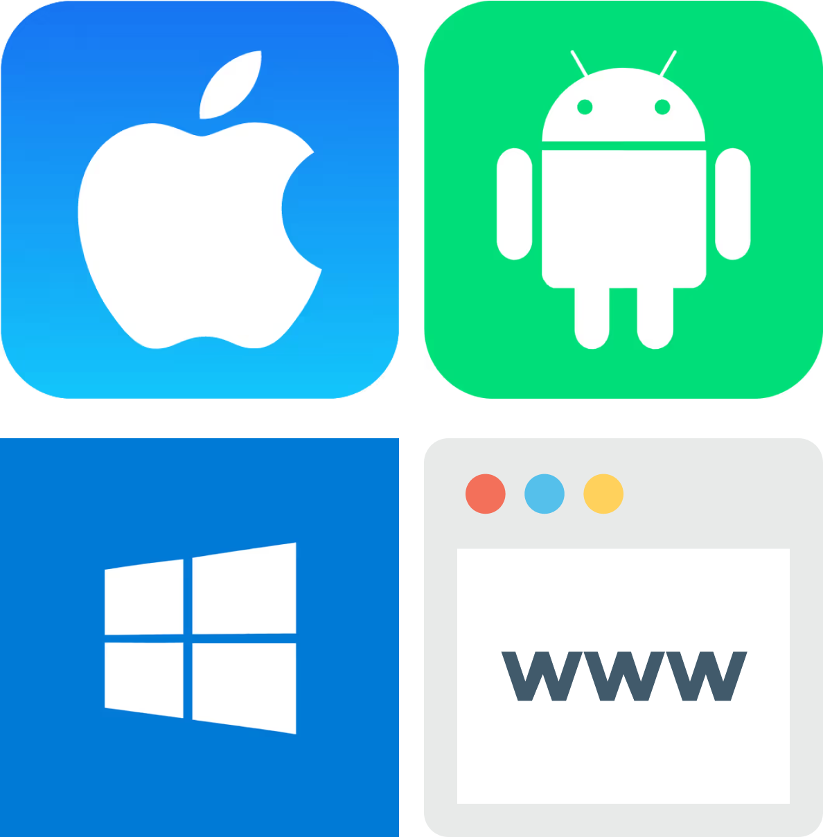 Multi-platform development icon