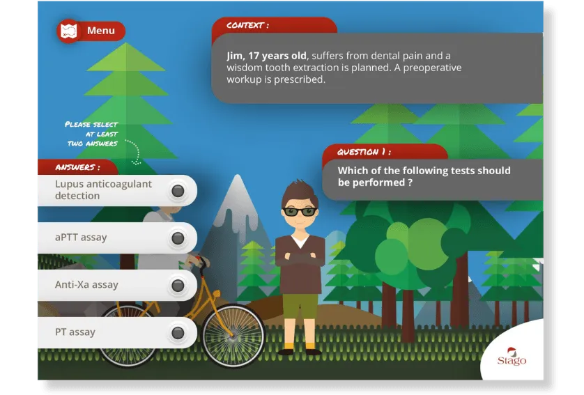 Quiz from Stago's eLearning for Physicians