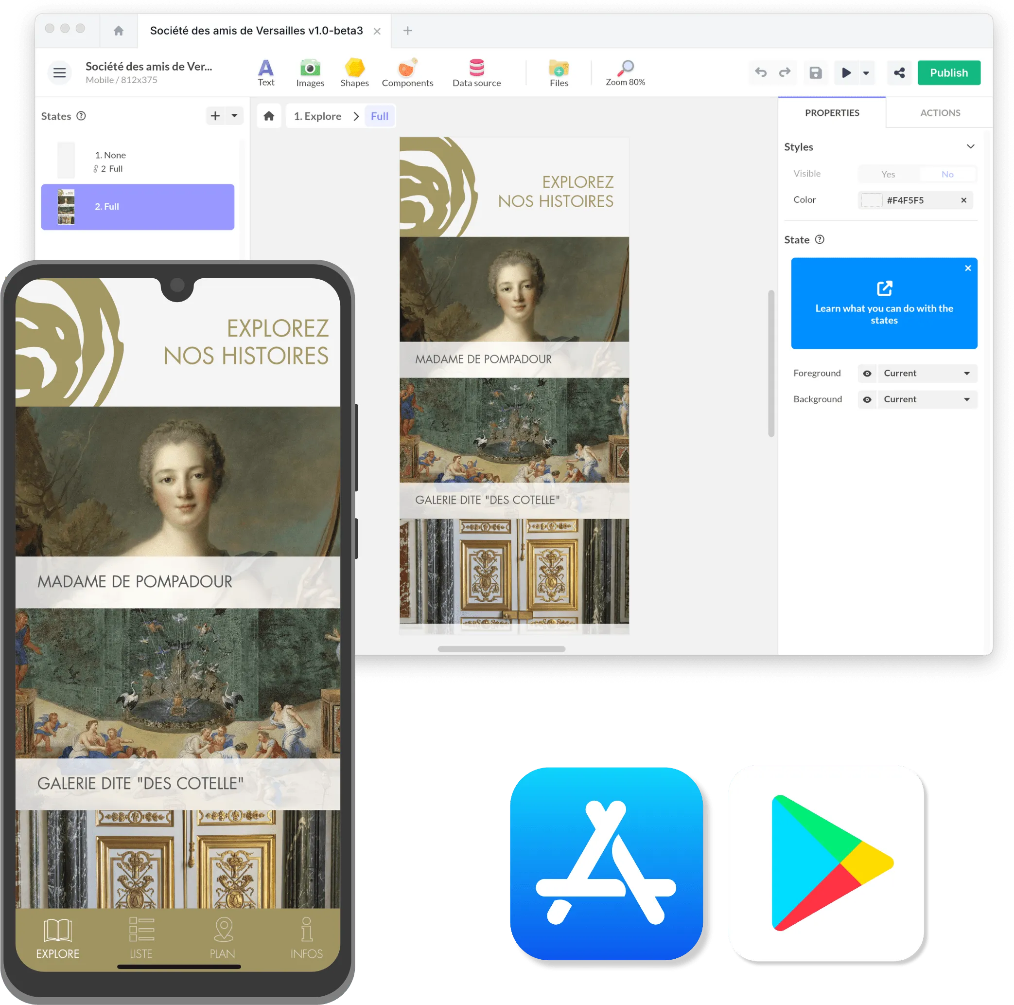 Illustration der iOS und Android App