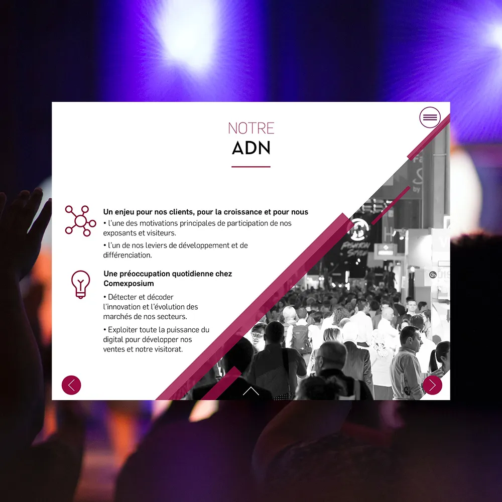 Comexposium's Interactive Brochure, on Tablets and on Its Website