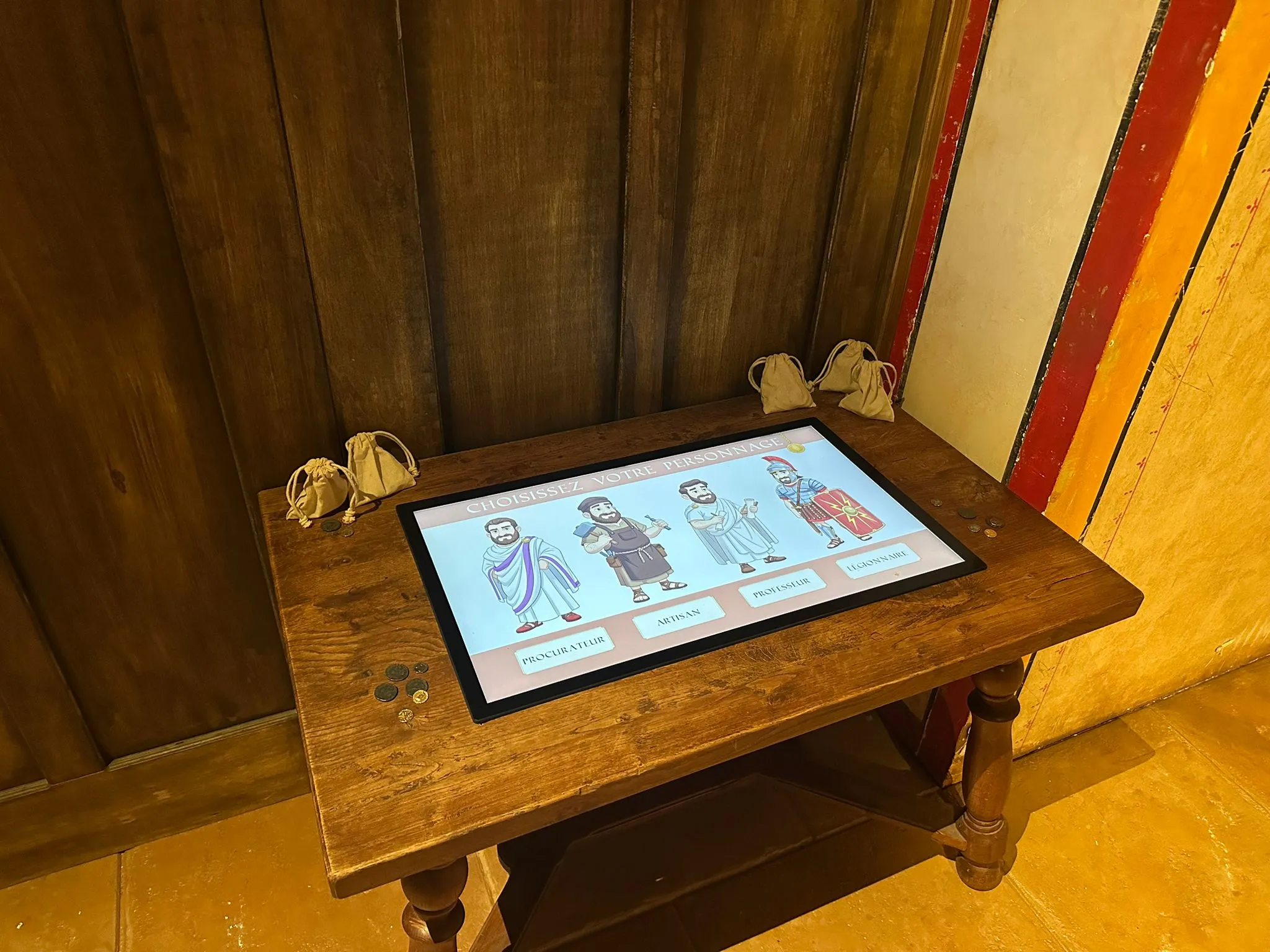 Character Selection - Money Game, Pompeii Exhibition