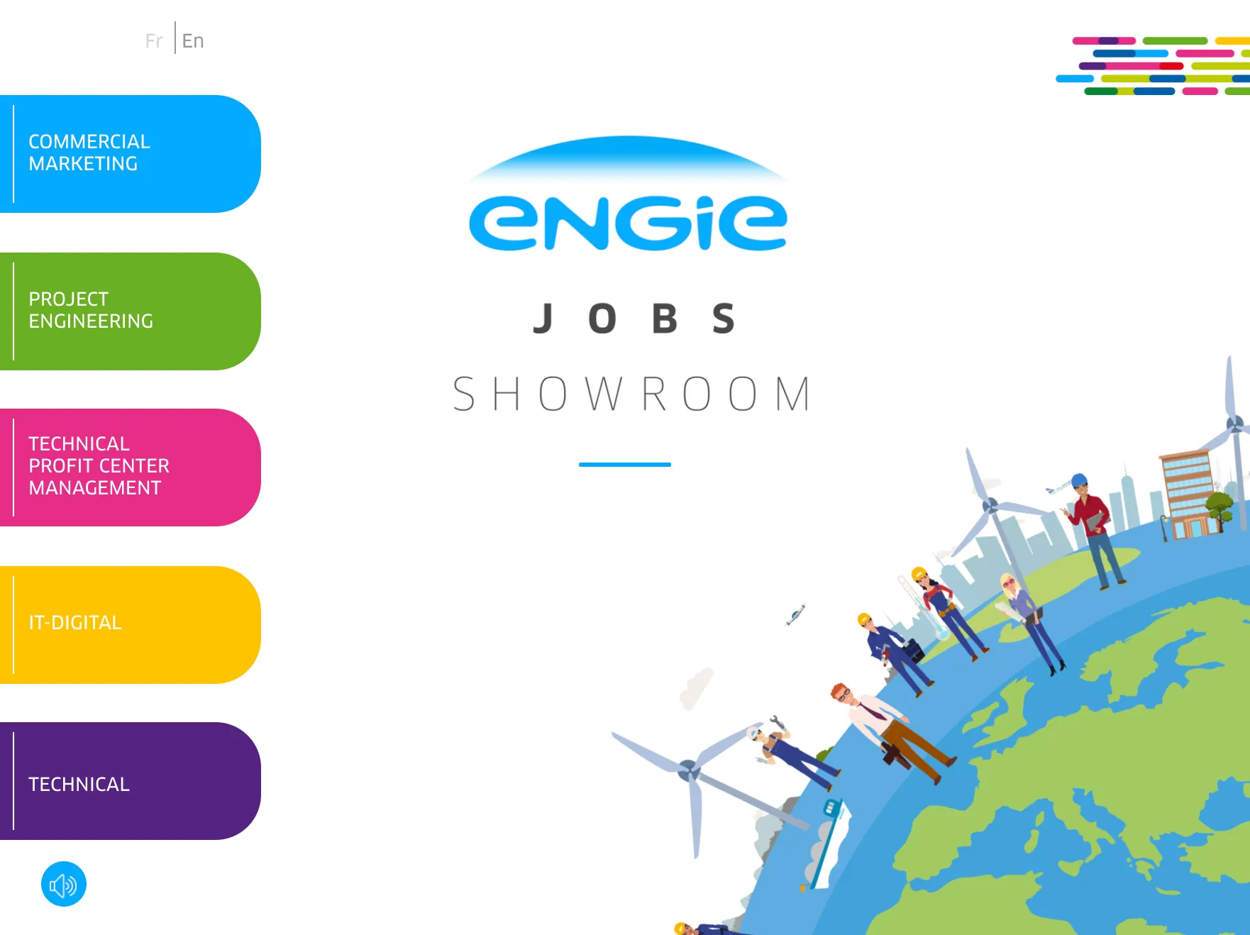 Screenshot of interactive presentation for Showroom terminals